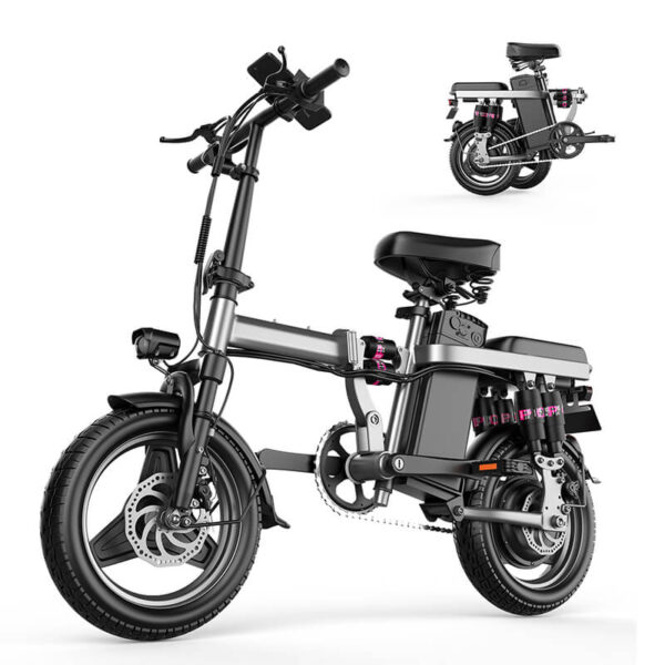 400W Portable Electric Bike 48V 15Ah Battery - Image 2