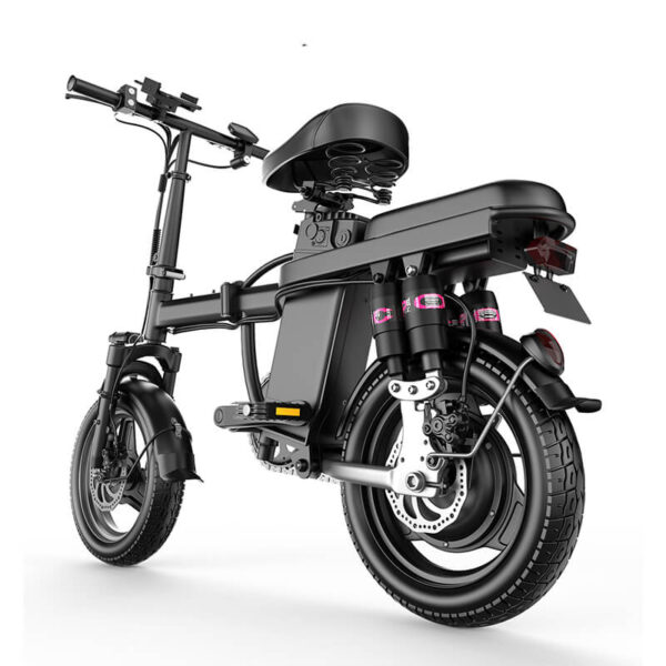 Two Seat E-Bike 48V Lithium Battery Folding Electric Bicycle for Men - Image 2