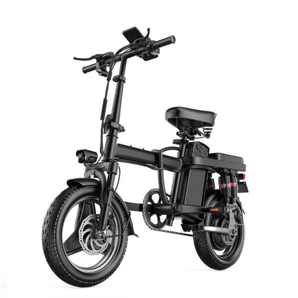 Two Seat E-Bike 48V Lithium Battery Folding Electric Bicycle for Men - Image 3