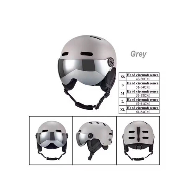 Half Open Face With Goggles Helmet Motorcycle - Image 4